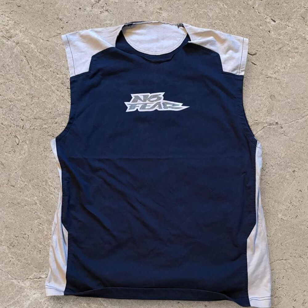 Y2K Womens No Fear Tank Top SZ L